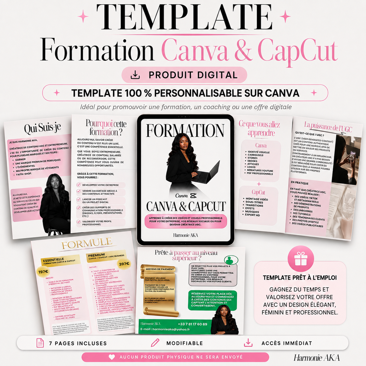 Template Canva – Formation Canva & CapCut