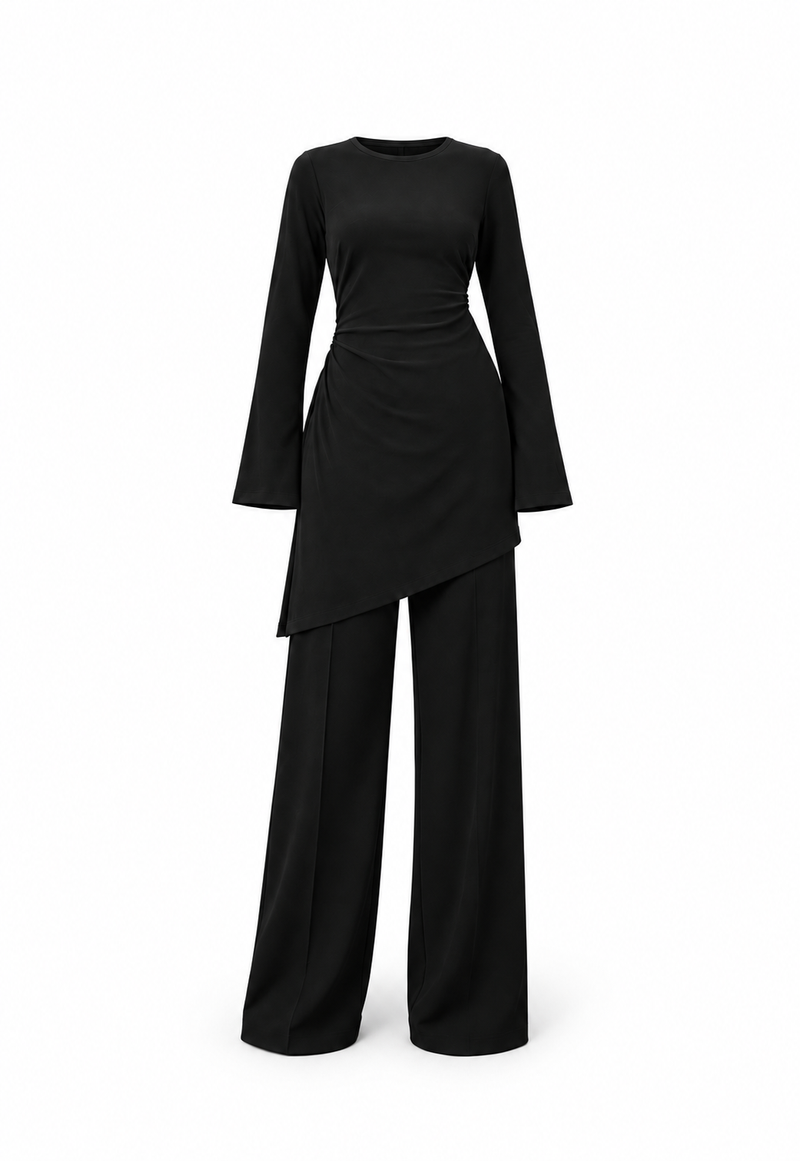 Ensemble Élégance Asymétrique – Noir