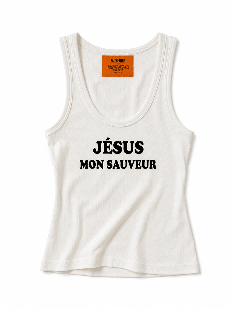 Débardeur chrétien « Jésus mon Sauveur »