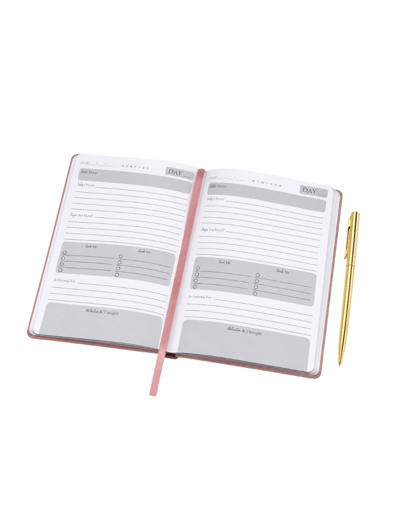 Journal de Prière Chrétien Rose – 180 Jours | 200 Pages