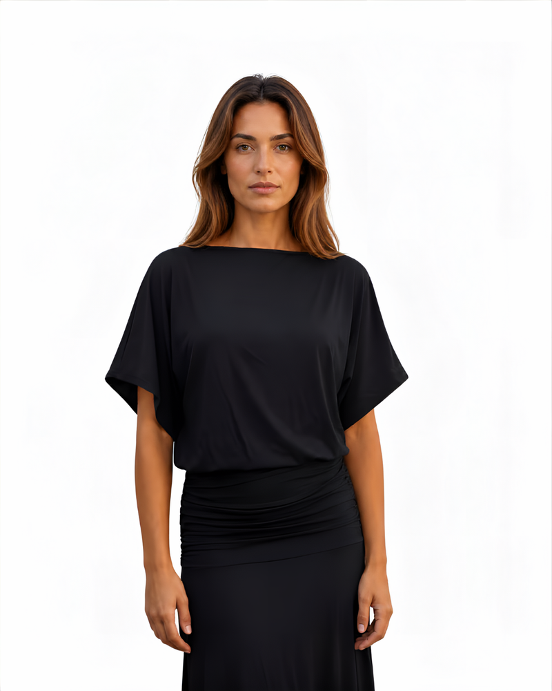 Robe Noire Élégante pour Femme