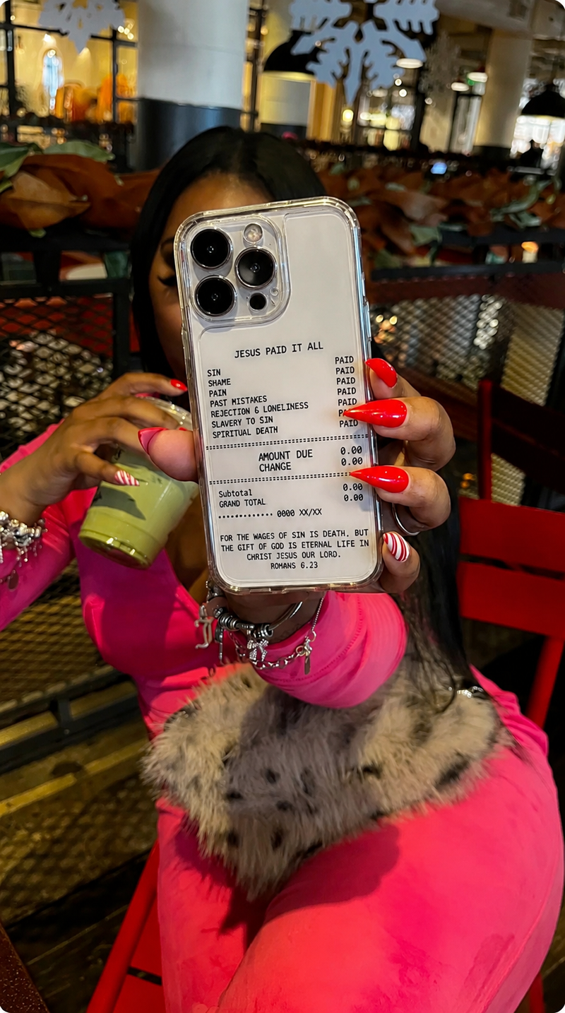 Coque “Jesus Paid It All” – Transparente ✝️