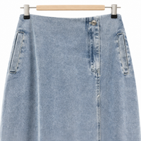 Jupe longue en jean asymétrique – Bleu clair