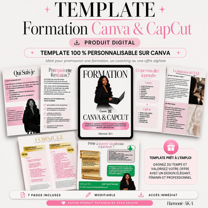 Template Canva – Formation Canva & CapCut