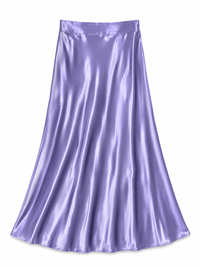 Jupe Longue Satinée lilas – Faith Sélection