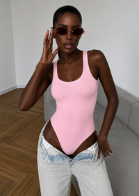 Body côtelé rose pastel Faith-sélection
