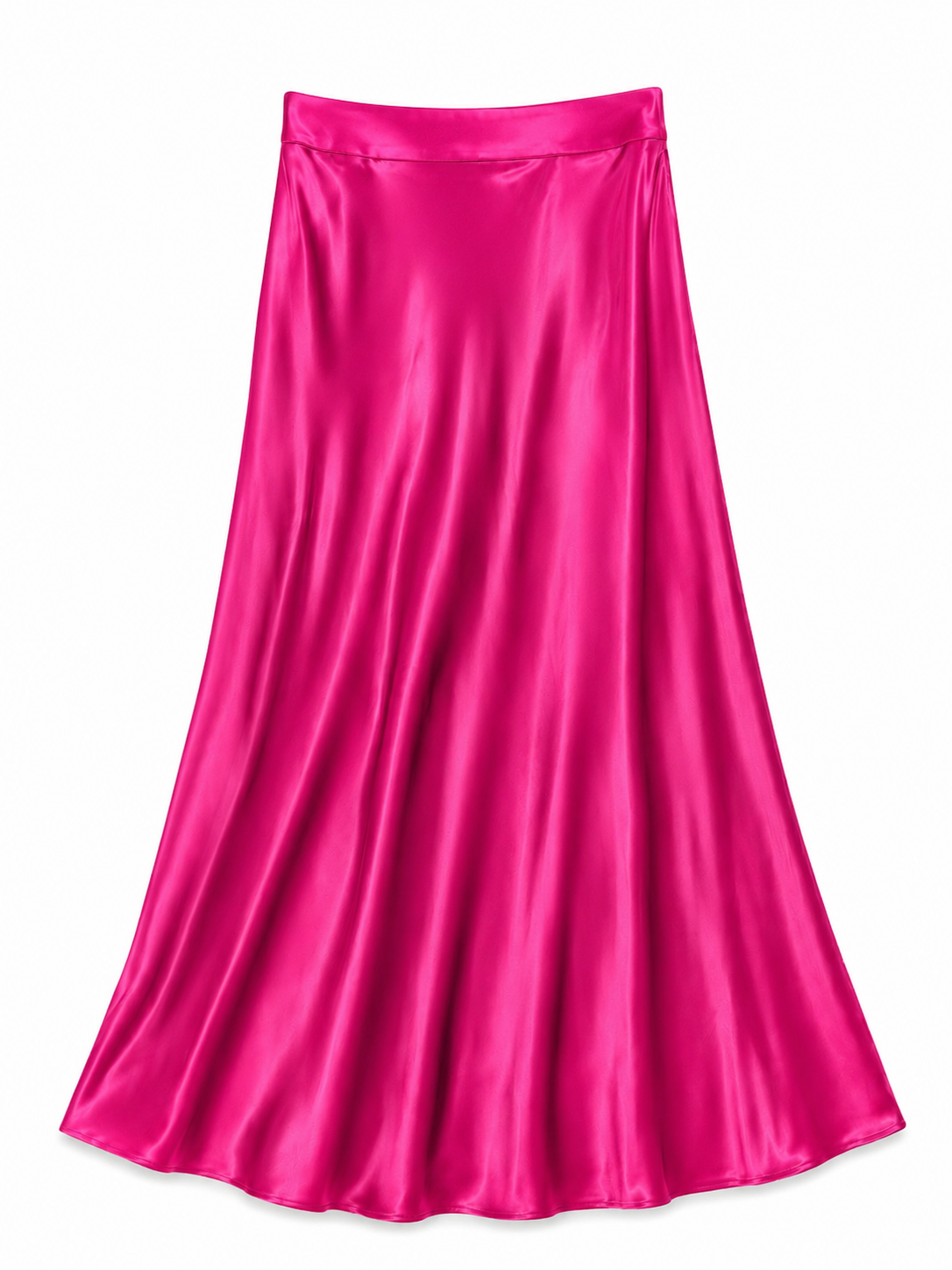 Jupe Longue Satinée Fuschia – Faith Sélection