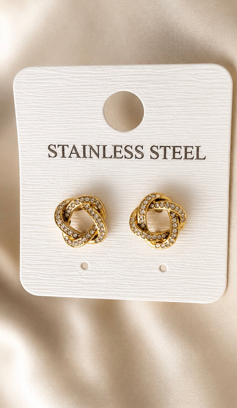 Boucles d’oreilles Entrelacées Dorées
