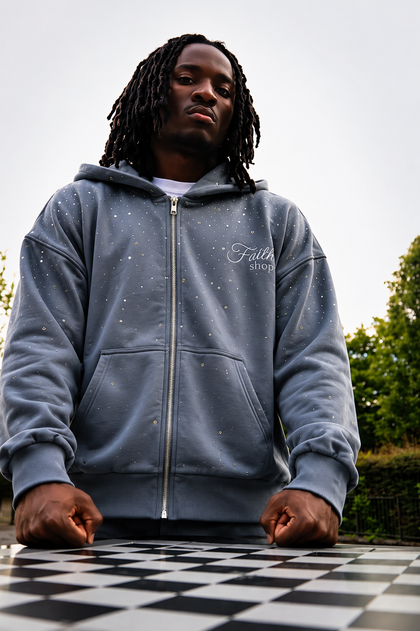 FAITH DESIGN - sweat zippé homme  "l'étoile brillante du matin"