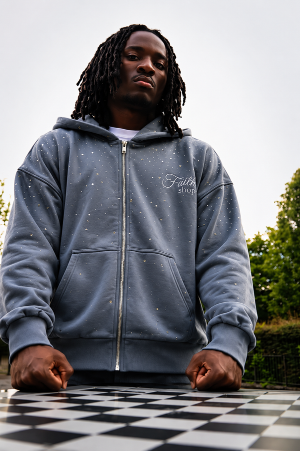 FAITH DESIGN - sweat zippé homme  "l'étoile brillante du matin"