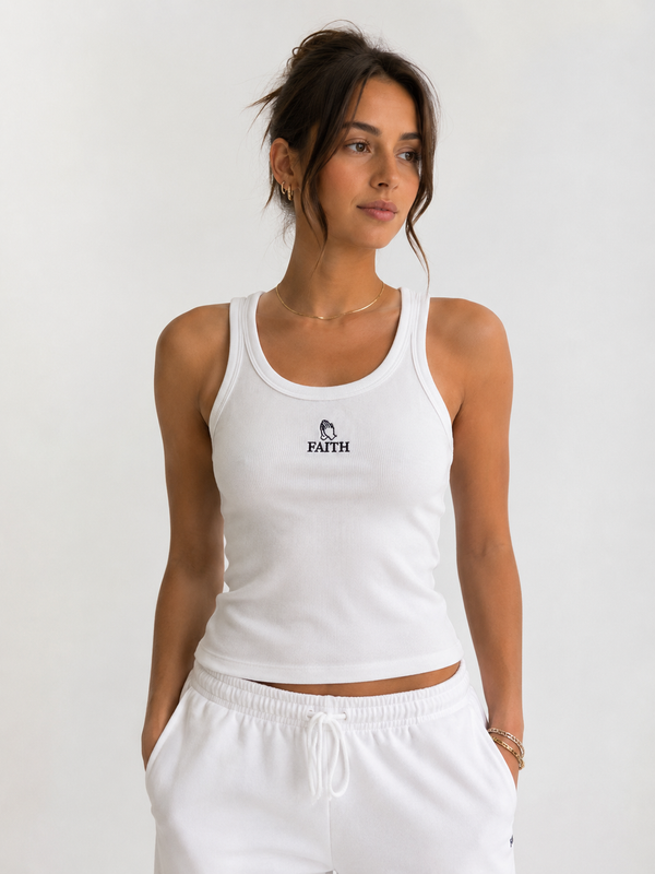 FAITH DESIGN - Débardeur femme "Mains en prière"