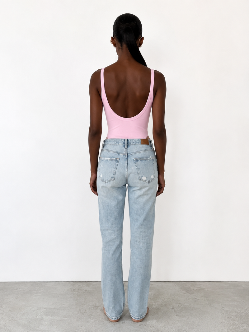 Body côtelé rose pastel Faith-sélection