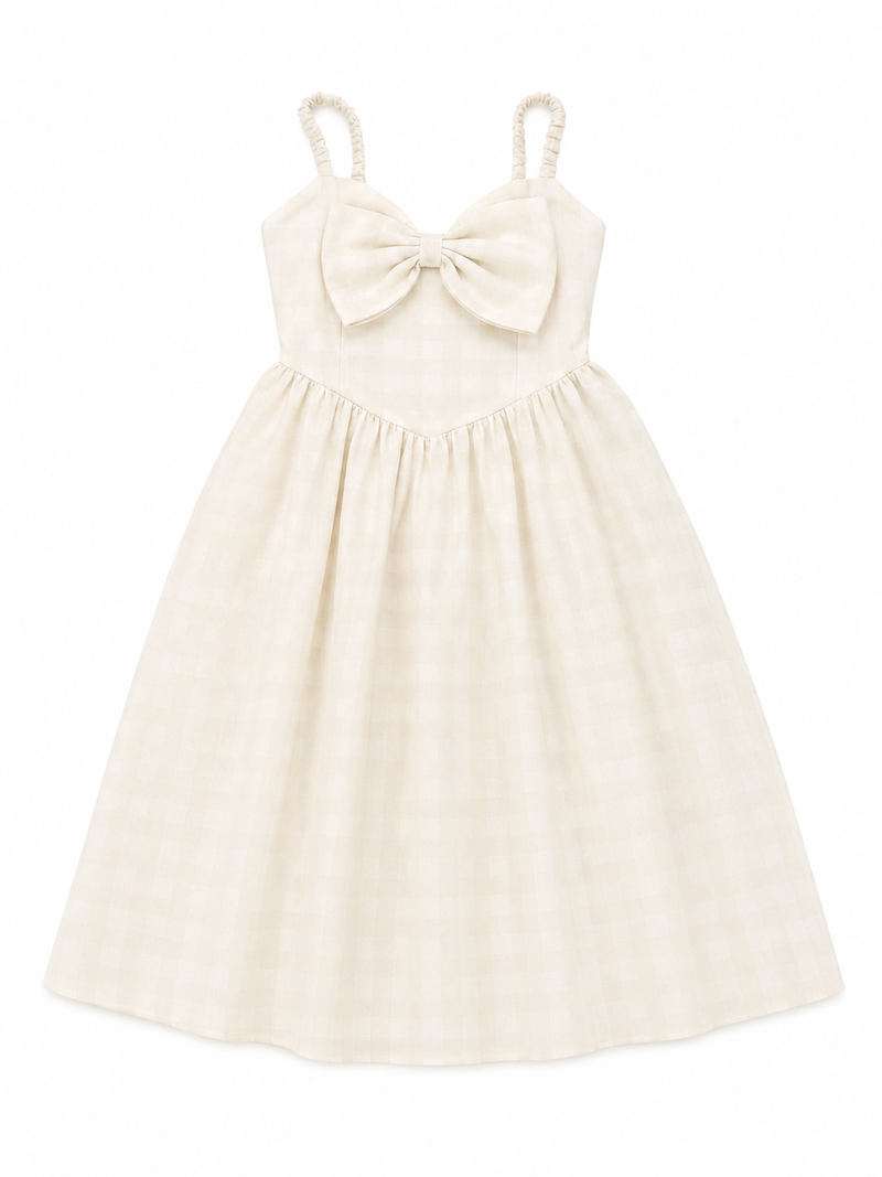 Robe élégance Nœud – Crème Faith sélection