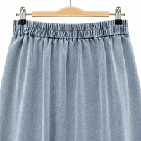 Jupe longue en jean asymétrique – Bleu clair