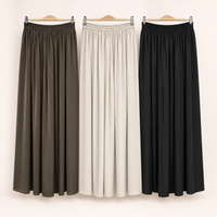 Jupe longue fluide à taille élastiquée