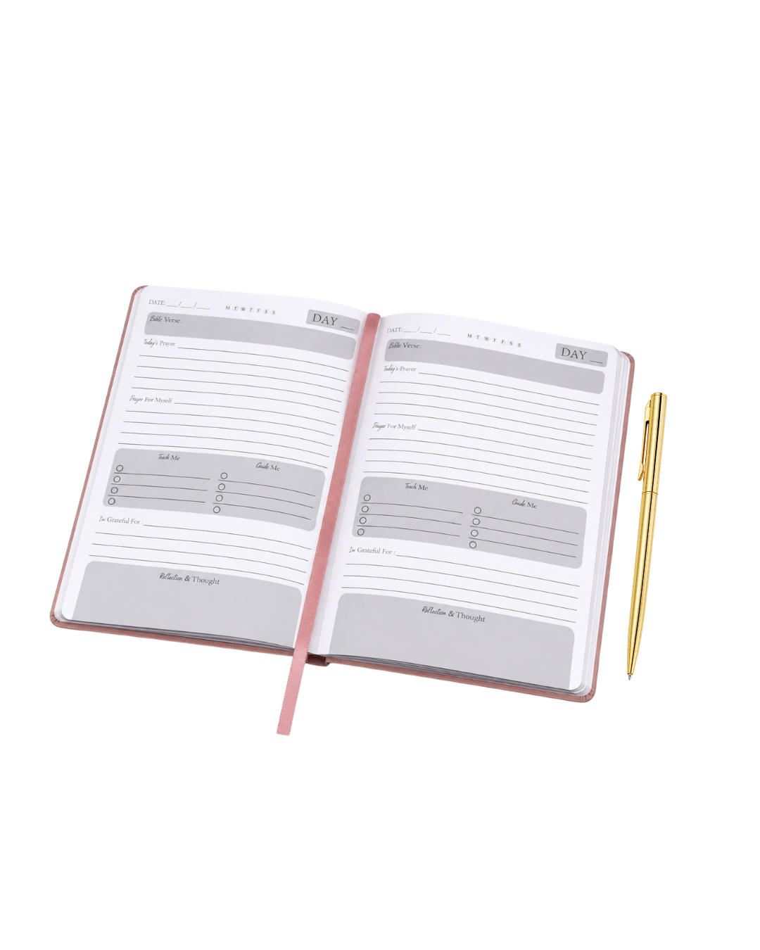 Journal de Prière Chrétien Rose – 180 Jours | 200 Pages