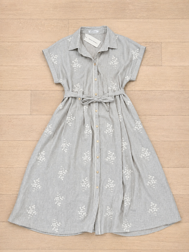 FAITH SELECTION - Robe Chemise ABIGAÏL GRIS CHINÉ - FEMME