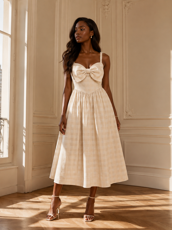 Robe élégance Nœud – Crème  Faith sélection