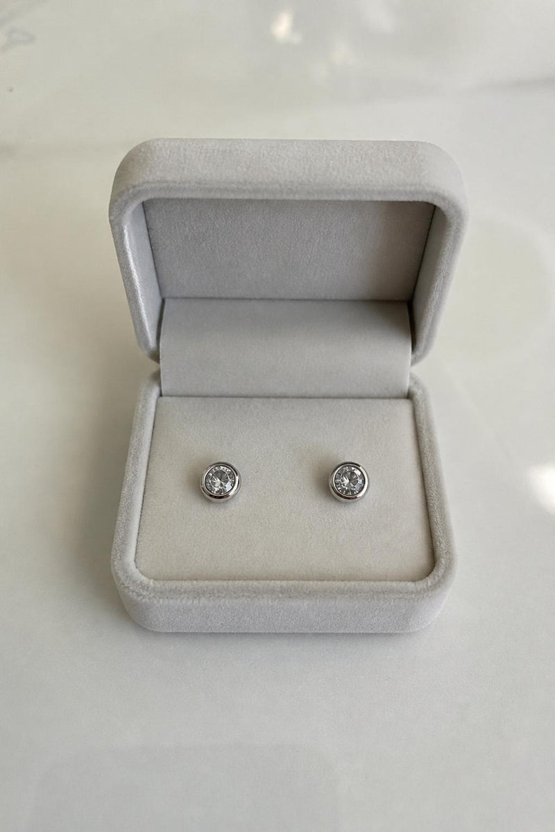 Boucles d’oreilles rondes en acier inoxydable