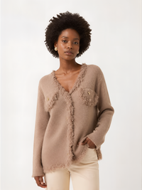 Cardigan détails franges