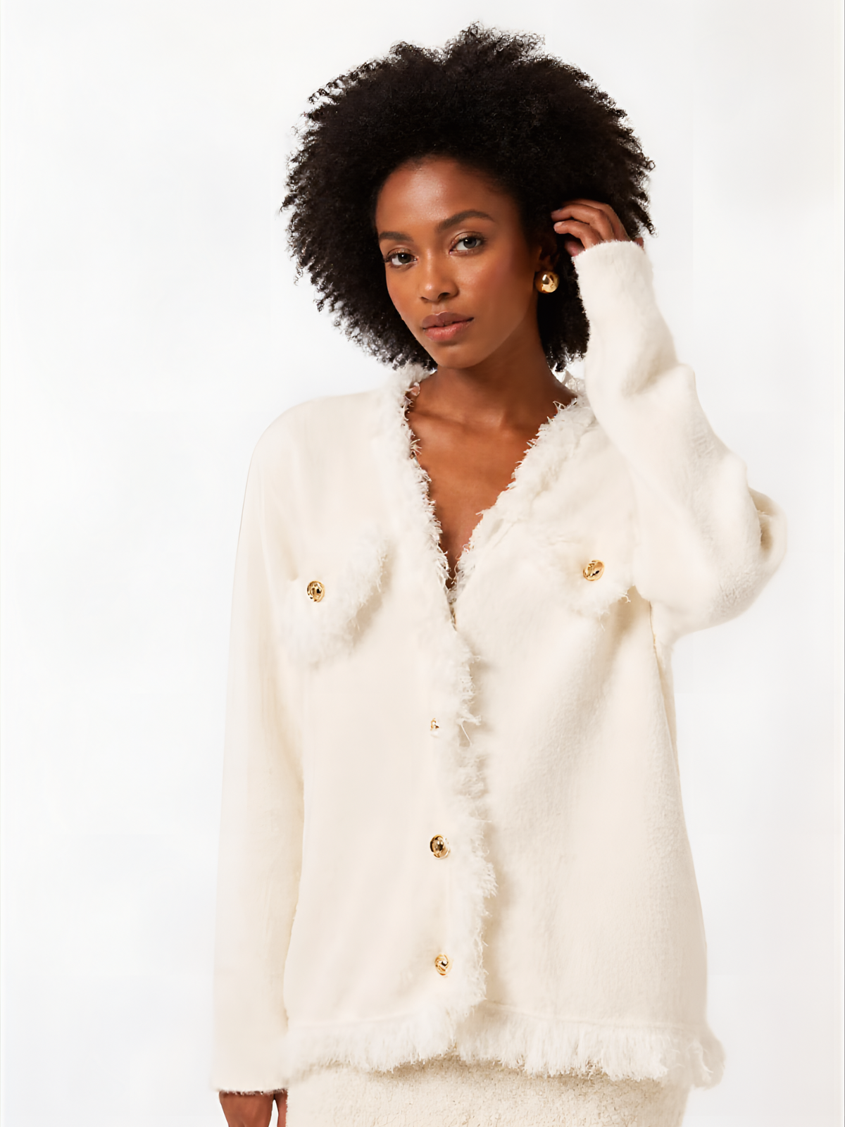 Cardigan détails franges